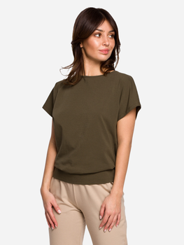 Bluzka damska z krótkim rękawem BeWear B224 XXL Khaki (5903887655712)