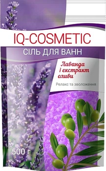 Сіль для ванни "Лаванда й екстракт оливи" - IQ-Cosmetic 500g (963632-48994)