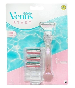 Maszynka do golenia dla kobiet Gillette Venus Start z 3 wymiennymi wkładami (7702018591138)