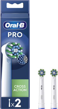 Насадки для электрической зубной щётки Oral-B Pro Cross Action, 2 шт белые (8006540847725)