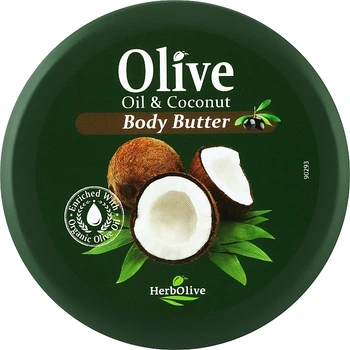Лосьйон для тіла з кокосом - Madis HerbOlive Olive Oil & Coconut Body Butter 250ml (1136025-101484)