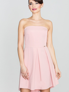 Sukienka krótka letnia damska Lenitif K368 XL Różowa (5902194330015)