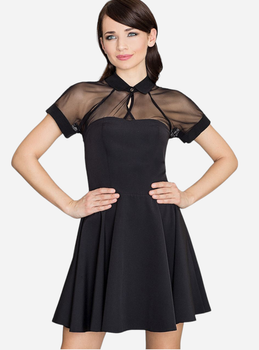 Плаття коротке літнє жіноче Lenitif K399 XL Чорне (5902194332835)
