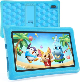 Дитячий планшет з батьківським контролем Beneve M7152 7" IPS Android 10 2/32Gb + Чохол Blue