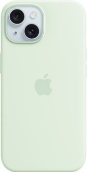 Панель Apple MagSafe Silicone Case для Apple iPhone 15 Soft Mint (MWNC3)