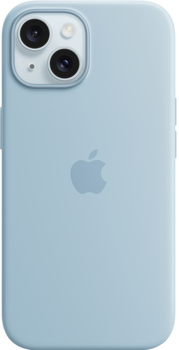 Панель Apple MagSafe Silicone Case для Apple iPhone 15 Light Blue (MWND3)