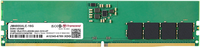 Оперативна пам'ять Transcend DDR5-4800 16384MB PC5-38400 1Rx8 2Gx8 (JM4800ALE-16G)