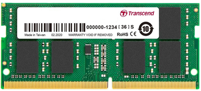 Оперативна пам'ять Transcend SODIMM DDR4-3200 4096 MB PC4-25600 (JM3200HSH-4G)