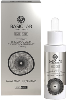 Serum pod oczy BasicLab Esteticus Nawilżenie i Ujędrnienie z 10% peptydem argireline i kofeiną 30 ml (5907637951604)