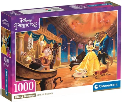 Пазли Clementoni Compact - Красуня і чудовисько / Disney Princess / 1000 елементів (39854)