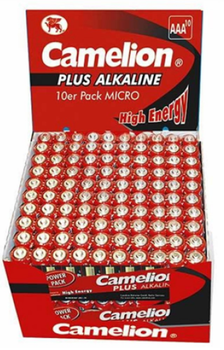 Щелочные батарейки Camelion LR03 Plus Alkaline AAA LR03-SP10 (11101003)