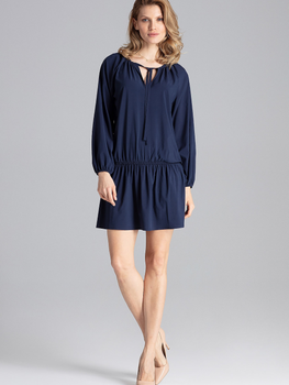 Плаття коротке літнє жіноче Figl M661 L-XL Темно-синє (5902194364683)