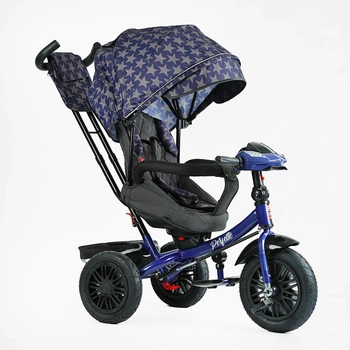 Детский велосипед трехколесный BestTrike USB Bluetooth 10/8" Dark blue (145111)