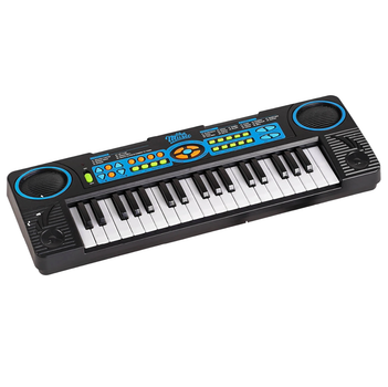 Детское пианино на батарейках с микрофоном Music Dream 37 клавиш 6 мелодий Black (112585)