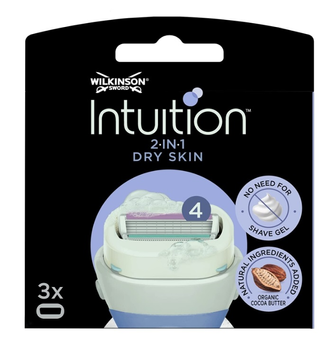 Wymienne wkłady do maszynki do golenia Wilkinson Sword Intuition Dry Skin 3 szt (4027800006830)