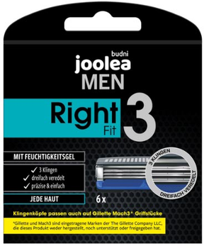 Змінні картриджі для бритви Joolea Men RIght Fit 3 6 шт (4310224002305)