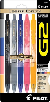 Набор цветных гелевых ручек PILOT G2 Mineral Art Limited Edition 0.7 мм, 5 шт (‎16902)