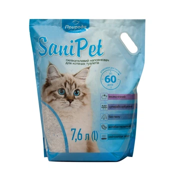Sani Pet cилікагелевий наповнювач 7,6 л - без аромату