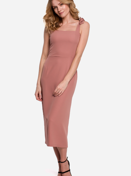 Sukienka ołówkowa damska elegancka Makover K046 M Różowa (5903068480126)
