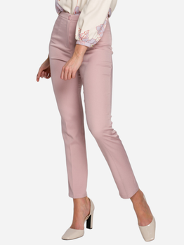 Spodnie slim fit damskie Makover K093 XL Różowe (5903887621427)