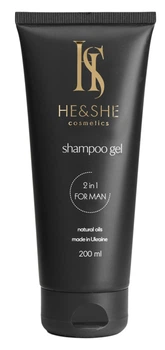 Мужской шампунь-гель He&She Cosmetics 2в1 200 мл (4823123500020)