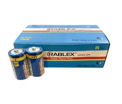 Батарейки Rablex Super Heavy Duty C / LR14 24 шт/уп