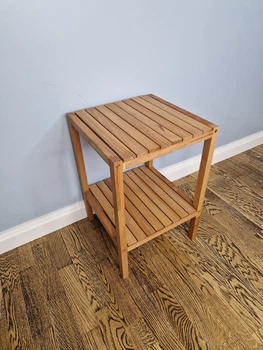 Стелаж, етажерка на 2 полички із натурального дерева WoodDecor покритий олією