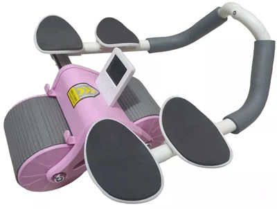 Фитнес колесо для пресса RIAS Double Wheel с упорами для локтей Purple-Grey