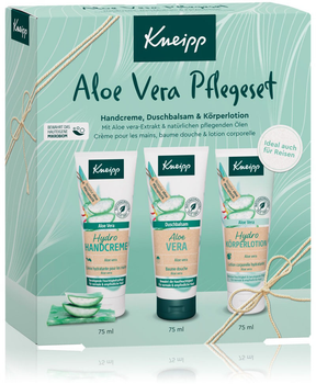 Zestaw Kneipp Aloe Vera Żel pod prysznic 75 ml + Krem do rąk 75 ml + Lotion do ciała 75 ml (4008233163109)