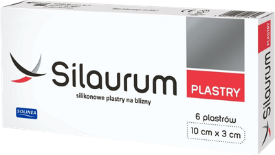Силіконовий пластир від шрамів Silaurum 10 x 3 см 6 шт (5902768521733)