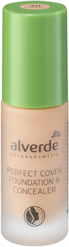 Podkład do twarzy Alverde Perfect Cover Foundation & Concealer 40 Caramel 20 ml (4010355262622)