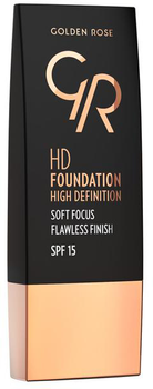 Podkład do twarzy Golden Rose HD Foundation High Definition SPF 15 107 Natural 30 ml (8691190832575)