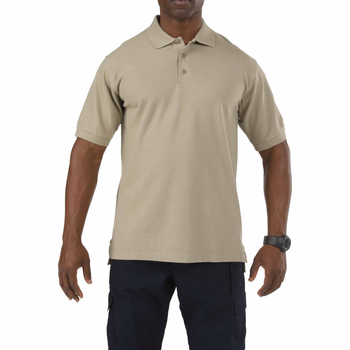 Футболка Поло тактична з коротким рукавом 5.11 Tactical Professional Polo - Short Sleeve XS Silver Tan