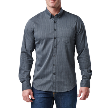 Рубашка тактическая 5.11 Tactical Alpha Flex Long Sleeve Shirt 2XL Turbulence Dby