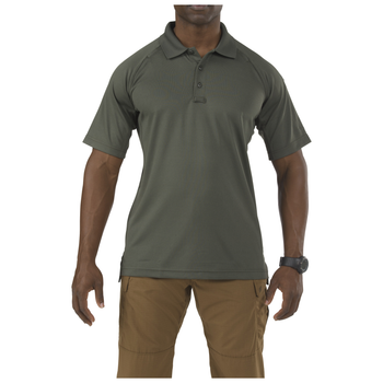 Футболка поло тактична з коротким рукавом 5.11 Tactical Performance Polo - Short Sleeve, Synthetic Knit XL TDU Green