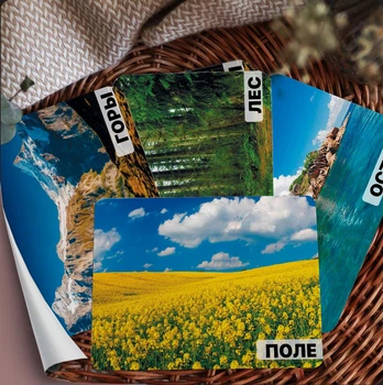 Картки Домана ''Природа'' російською мовою, у наборі 16 карток