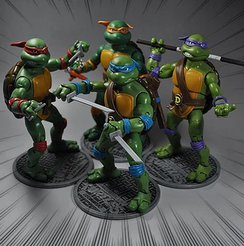 Черепашки Ниндзя Ninja Turtles TMNT игровой набор фигурки игрушки 4 шт 16 см