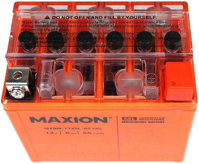 Мото аккумулятор Maxion YTX5L-BS GEL 12 В 5 А/час 55 A (4820219072225)