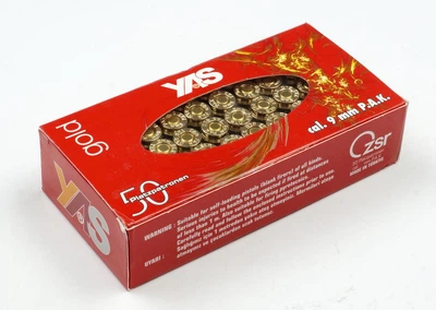 Холості стартові шумові патрони YAS Gold 9мм 50 шт