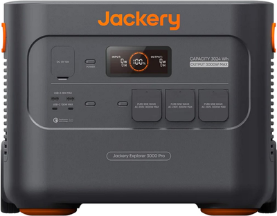 Зарядная станция Jackery Explorer 3000PRO / 3000 Вт / 3024 Вт⋅ч / Li-Ion