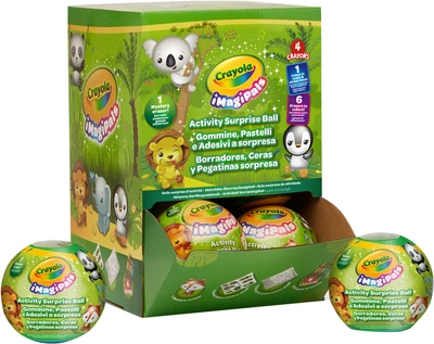 Коллекционный набор-сюрприз 4 в 1 Crayola Мир животных с восковыми мелками 1 шт в ассортименте (22986) (5061010222986)