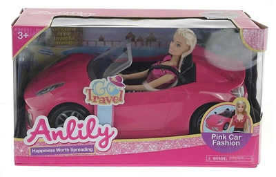 Lalka AnLily Pink Car Fashion z samochodem 21 cm (5901271541948)