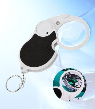 Кишенькова складана лупа Magnifier 69OI з підсвічуванням 5х45мм для ювелірів