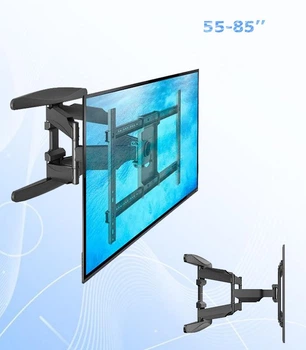 Настенное крепление для телевизора для диагоналей 55"-85" поворотный кронштейн для монитора на стену V-Star S65