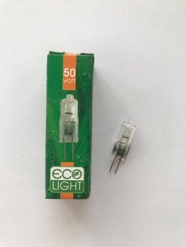 Галогенная капсульная лампа JC 50W 50Вт 50Ватт G4 12V 12В 12Вольт прозрачная