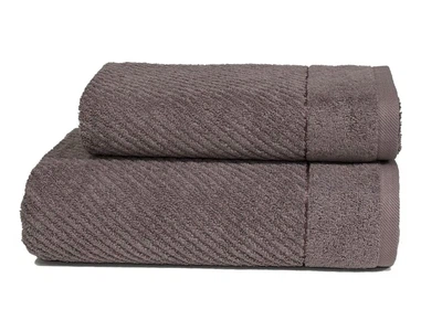 Полотенце Parisa. Jacuard Cotton серо-лилового цвета-50х90