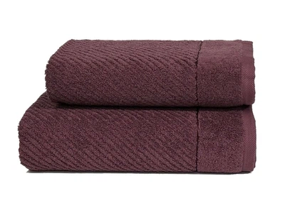 Полотенце Parisa. Jacuard Cotton сливового цвета-70х140