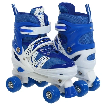 Роликовые коньки раздвижные Zelart Power Super 9454 размер 39-42 Blue-White
