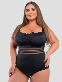 Закритий купальник великого розміру Fuba 29108-1 чорний 4XL
