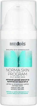Матувальний денний крем Meddis Norma Skin Program SPF 20 30ml (1086953-74450)